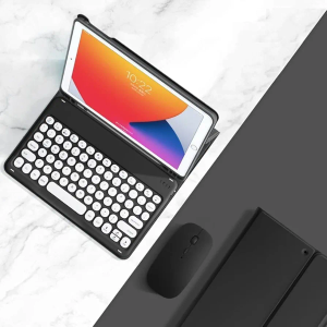 AnMengXinLing Keyboard Case for Galaxy Tab S10 Plus/S9 FE Plus (12.4inch), With Mouse Combo, Detachable Magnetic Keyboard and S Pen Holder (Black)