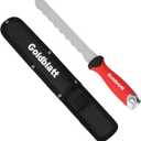 Goldblatt Insulation Knife, 8 Inch Stainless Steel Blade - Serrated Sharp Double Side Insulation Cutter Tool for Cutting Heat Material, Styrofoam - Rockwool Sod Cutter Lawn Repair Garden Knife