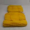 downluxe Outdoor Chair Cushions Set of 2 for Patio Furniture, Waterproof Tufted Overstuffed Patio Furniture Cushions, Thick Outdoor Seat Cushion, 19" X 19" X 5", Yellow