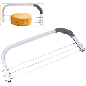 Gugxiom Adjustable Cake Leveler, Stainless Steel Baking Tools 3 Blades Cake Slicer Cutter, Professional Layer Slicer Cutter, Slicer Leveler Baking Tools for Wedding Birthday Layer Cakes
