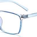 oriopxic Distance Glasses For Men Women -2.50 Lightweight Nearsighted Myopia Glasses (Blue)