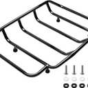 MoKitDora Tour Pack Luggage Rack Trunk Top Rack Compatible with Harley 1984-up Touring CVO Street Electra Road Glide King Ultra Limited, Black