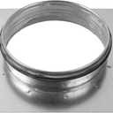 6" Inch Duct Connector Flange - Galvanized Steel with Rubber Gasket - HVAC Connector, Round Straight or Flex Pipe Flange for Efficient Airflow in Residential and Commercial Systems
