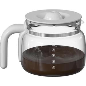 DCGC01 10-Cups Replacement Glass Carafe Pot Compatible with Smeg DCGC01 DCF02 DCG01 Overflow Coffee Maker