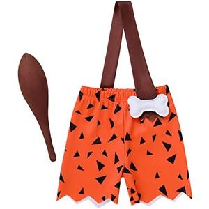 IDOPIP Kids Baby Halloween Costume Caveman Cavegirl Stone Age Outfit for Girl Boy Halloween Cosplay Dress Up Photoshoot 6M-6T