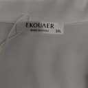 Ekouaer Womens Satin Pajamas Set Button Down Silk 2 Piece Pj Sets Ruffle Short Sleeve Sleepwear (XX-Large, White)