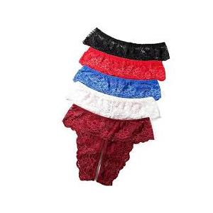 Women Open Crotch Panties for Custom Lace Through DIY Name Personalized Crystal Letters Underwear Perspective 4XL