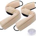 Sunolga Door Draft Stopper with Removable Cover, 36", Beige, 2-Pack