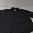 Alimens & Gentle Short Sleeve Fishing Shirt Wicking Fabric Sun Protection Casual Button Down Shirts (4X-Large, Black)