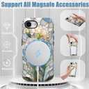 for iPhone 17E Case, iPhone 16E Case Cute Aethetic Bloom Flowers Florals Design for Women [Compatible with Magsafe] Rugge Shockproof Anti-Scratch Phone Cover