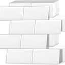 DEWOO 10 Thick White Subway Tile Peel and Stick Backsplash Self-Adhesive Wall Tiles for Kitchen and Bathroom (White With Grey Grout)
