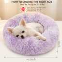 nononfish Cozy Calming Dog Bed,Soft Plush Donut Pet Bed
