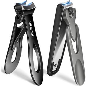 Nail Clippers for Men Thick Nails, Sharp Anti Splash Fingernail Clipper Adult Nail Cutter with Catcher Long Handle, Heavy Duty Large Toenail Clippers for Seniors Thick Toenails with Wide Jaw Opening