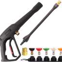 Pressure Washer Spray Gun - for Ryobi Pressure Washer Gun M22-14MM and M22-15MM Hose Connectors - with 1 Tips Holder and 5 Spray Nozzle Tips