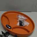 hodzumrac Heated Bird Bath, 75W Thermostatically Controlled Birdbath Heater with 2 Food Trough, Heated Bird Feeder for Winter Outdoor Patio Lawn & Garden Decoration, with Mounting Hardware