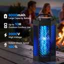 Bug Zapper Outdoor Indoor, 2 in 1 Rechargeable Mosquito Zapper with 8000mAh Battery and LED Light, USB Charging Electric Fly Zapper, Portable Fly Trap Mosquito Killer for Patio Backyard, Garden