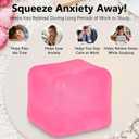Squishy Ice Cube Fidget Toy, Sugar Ball Stress Cube for Kids Adults, Soft Squishies Stress Relief Sensory Toy for Autism, Classroom Prize Toy Party Favor