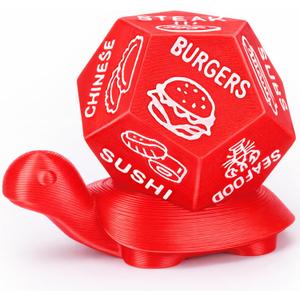 Birthday Gifts for Women Men Boyfriend Fathers Day Anniversary Food Dice Gifts for Friend Brother Sister Coworker Wife Husband's Gift for Couple Date Night Ideas Funny Food Decision Turtle Dice