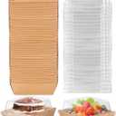Charcuterie Boxes with Clear Lids, 50 Pack 4x4 Inch Mini Disposable Square Dessert Boxes Bakery Snack Boxes to Go Food Containers for Sandwich, Sushi, Donuts & Cake Slice