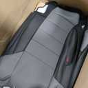 coverdream Custom Seat Covers Compatible with Select Toyota Tundra CrewMax 2014 2015 2016 2017 2018 2019 2020 2021 Models - Leatherette (Black/Gray,Full Set)