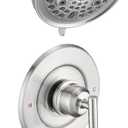 Replacement for Moen Shower Faucet Trim Kit, 9-Setting High Pressure Rain Showerhead, Shower Handle& Tub Spout, (Valve& Catridge Not Inclued), Brushed Nickel