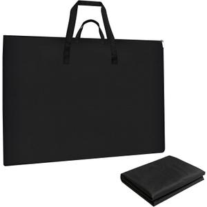 ZKOO Light Weight Art Portfolio Bag, 36 x 48 Extra Large Art Portfolio Case Light Weight Waterproof Poster, Studio Collection Tote for Artwork, Poster, Sketch Drawing, Canvas (36"*48"-Black)