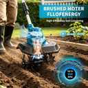 Tiller Cultivator Compatible with Makita 18V Battery (Tool Only),500 RPM Cordless Brushed Garden Rototiller,9’’ W× 7’’ D Electric Soil Rototiller,Foldable Soil Tilling Tool for Gardening/Soil Turning