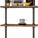 Industrial Pipe Bookshelves Rustic Wall Ladder Bookshelf Display Storage Stand Shelf Bookcase for Living Room, Kitchen, Office (6 Tier)