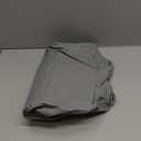 Rally Home Goods Indoor Outdoor Patio Round Fitted Vinyl Tablecloth, Flannel Backing, Elastic Edge, Waterproof Wipeable Plastic Cover in Solid Gray Color for 5-Seat Table of 36-42 Diameter