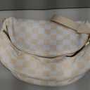 Black and White Checkered Crossbody Bag Bum Bag for Women,Spacious Checkered Purse Fanny Packs Belt Bag