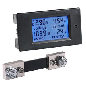 bayite DC 8-100V 0-100A LCD Display Digital Current Voltage Power Energy Meter Multimeter Ammeter Voltmeter with 100A Current Shunt
