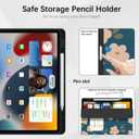 Case for iPad Air 11 Inch M4/M3/M2(2026/2025/2024), iPad Air 5th/4th Generation(2022/2020) 10.9 Inch, Protective Case with Pencil Holder, Trifold Stand Cute Cover for Girls, Blue Book