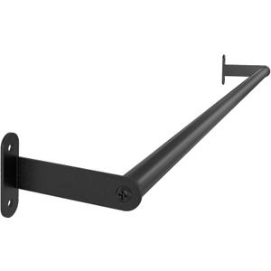 Towel Bar for Bathroom Wall, Black 24 Inch Single Towel Bar Rods for Bathroom, Stainless Steel Heavy Duty Towel Racks for Bathroom Wall Mounted