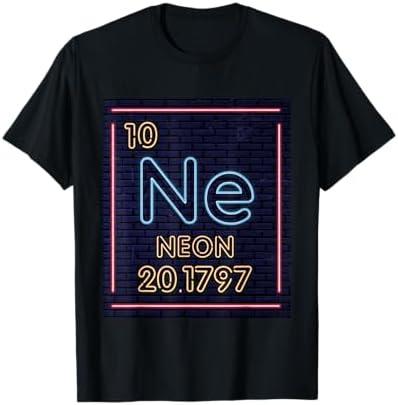 Neon Element Purple Periodic Table Chemistry Nerd Gift T-Shirt, S, Black