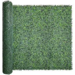 Artificial Boxwood Roll 60"x120" (50 Sqft) UV-Anti Ivy Fence Privacy Screen Faux Greenery Grass Wall Pannels for Patio Balcony Privacy, Garden, Backyard Backdrop and Fence Decor