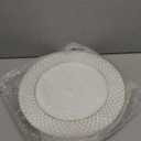 CAMOFOXIN 13" Charger Plates Set of 6, Antique Charger Plates Bulk Wedding, Round Dinner Chargers for Party, Birthday (Antique White)