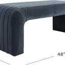 HomePop 48" Arch Channel Bench - Blue Velvet