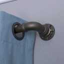 Decopolitan Industrial Wrap Around Telescoping Curtain Rod Set, 72-144", Bronze