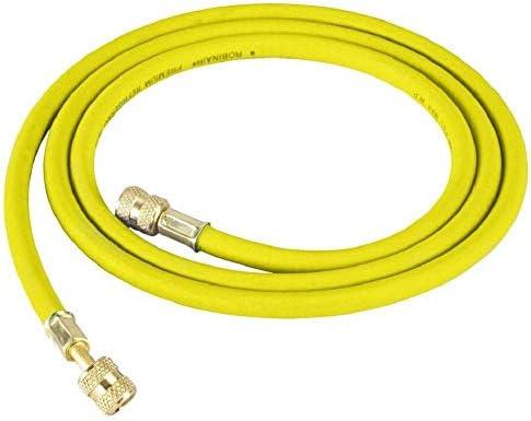 Robinair 31078 1/4" Premium Refrigerant Charging Hose - 72" Long, Yellow, Standard Fittings