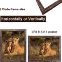 8.5x11in Picture Frame set of 3, Certificate Poster and Photo for Wall Hanging or Tabletop, 8.5x11 brown frame with Shatter Resistant Plexiglass, best gift