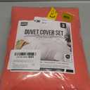 Utopia Bedding Duvet Cover Queen Size - 3 Piece with Zipper Closure - 1 Comforter Cover 90X90 Inches & 2 Pillow Shams 20X26 Inches (Coral) Comforter Not Included
