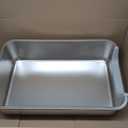 Stainless Steel Litter Box,Extra Large Metal Cat Litter Box with High Sides for Indoor Big Cats,Jumbo XL Washable Kitty Litter Boxes with Low Entry for Kittens&Senior Cats,Non Stick (Short-Side Entry)