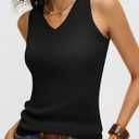 ANRABESS Womens Wool Blend Tank Tops V Neck Sleeveless Sweater Business Casual Work Knit Shirts Slim Fit 2026 Summer Outfits (L)