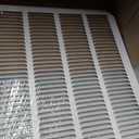 HVAC Premium 16'' x 18'' [Duct Opening] Flat Stamped Steel Return Air Grille - Sidewall and Ceiling - HVAC Vent Duct Cover - White [Outer Dimensions: 17.75''w X 19.75''h]