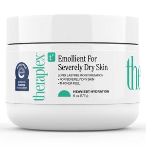 THERAPLEX Emollient Cream for Dry Skin - No Parabens or Preservatives, Noncomedogenic, Fragrance-free, Dermatologist Recommended - Long-lasting Moisturizing Cream and Heaviest Hydration (6 Oz) (6 Ounce (Pack of 1))