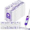 10 Pack Disposable Mopping Pads Refills for Swiffer PowerMop Multi-Surface & Wood Mops, Spray Clean Pads Replacement for Floor CleaningPurple Without Handle