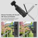 Folding Magnetic Mount Base Bracket for DJI Osmo Pocket 3 Accessories- Adjustable Magnetic Phone Mount, Portable Desktop Tripod Stand, Handheld Grip Handle, Vlogging Accessories (Black)
