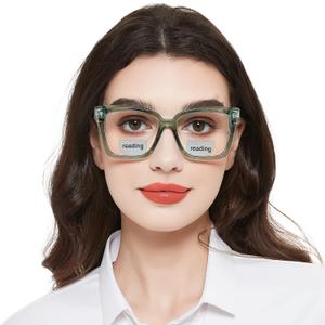 Bifocal Reading Glasses for Women Men Square Bifocals Blue Light Blocking Readers 1.0 1.25 1.5 1.75 2.0 to 3.0 3.5