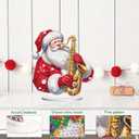 Tontut Diamond Painting Desktop Decoration, Musical Father Christmas 5D DIY Special Diamond Art Decoration Kit for Adults, Office Desktop or Christmas Holiday Display Crafts (Musical Santa Claus)