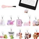 10PCS Dust Plug Charm Type C for Kindle E Reader Paper White 11th, Funny USB C Charms, Gift for Book Lover Readers Men Women Teachers Students, Accessories for E-Reader